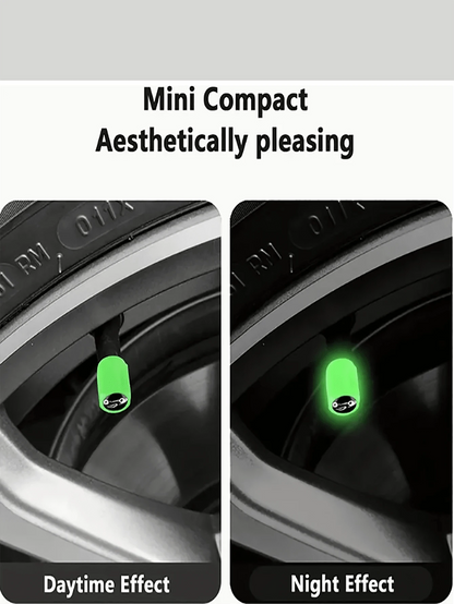 12/8pcs Luminous Tire Valve Stem Caps- Light Up Your Ride With These Unique Car Accessories!