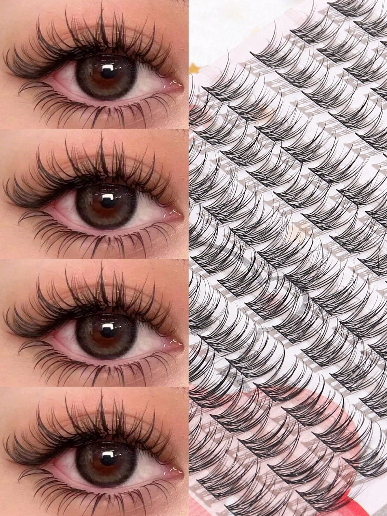 120 Pairs 11mm Natural-Looking Fanned Out Criss-Cross Soft & Unique Reusable Fake Eyelashes, Suitable For Daily Wear, Wedding, Date, Party, Music Festival