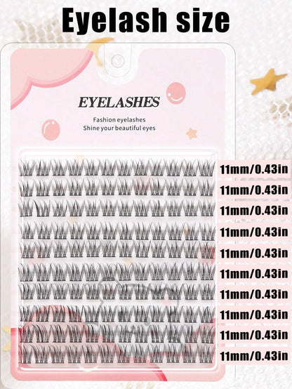 120 Pairs 11mm Natural-Looking Fanned Out Criss-Cross Soft & Unique Reusable Fake Eyelashes, Suitable For Daily Wear, Wedding, Date, Party, Music Festival