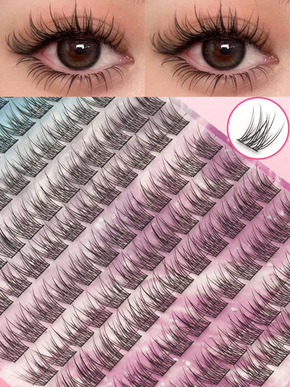 120 Pairs 11mm Natural-Looking Fanned Out Criss-Cross Soft & Unique Reusable Fake Eyelashes, Suitable For Daily Wear, Wedding, Date, Party, Music Festival