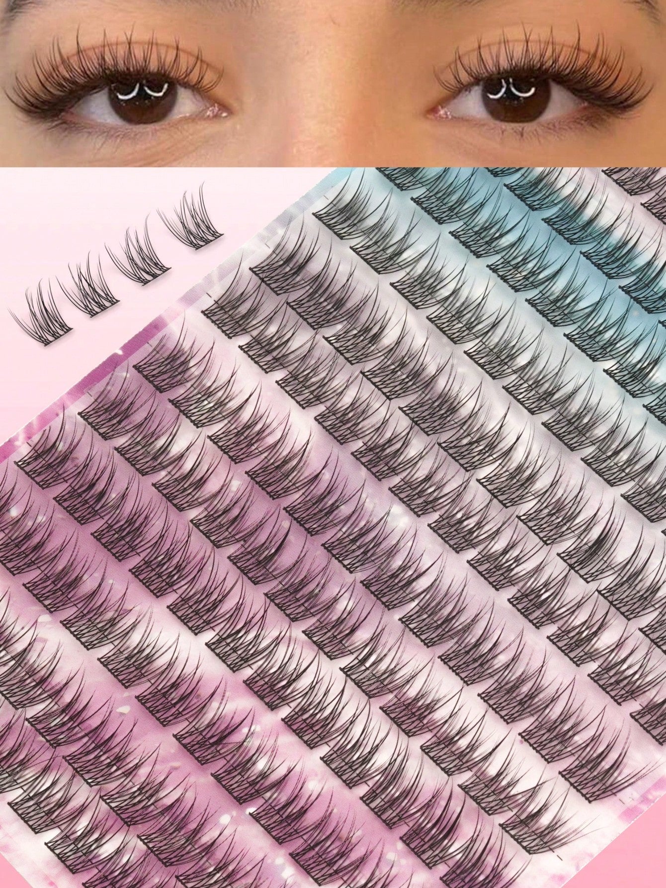 120 Pairs 11mm Natural-Looking Fanned Out Criss-Cross Soft & Unique Reusable Fake Eyelashes, Suitable For Daily Wear, Wedding, Date, Party, Music Festival