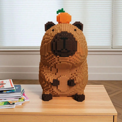 12153pcs Giant Capybara Building Blocks- Challenging Animal Series Construction Set, Creative Model Kit, ABS Puzzle Bricks Craft, Ideal For Halloween/Thanksgiving/Mother's Day/Christmas Gifts