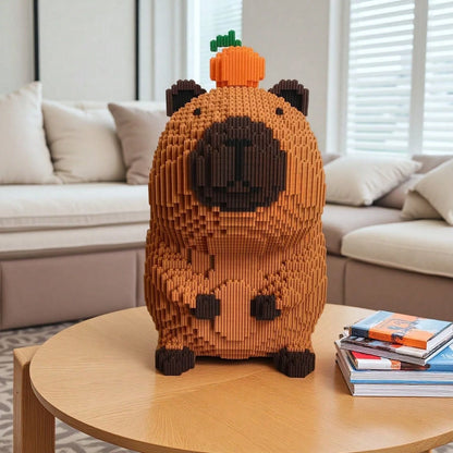 12153pcs Giant Capybara Building Blocks- Challenging Animal Series Construction Set, Creative Model Kit, ABS Puzzle Bricks Craft, Ideal For Halloween/Thanksgiving/Mother's Day/Christmas Gifts