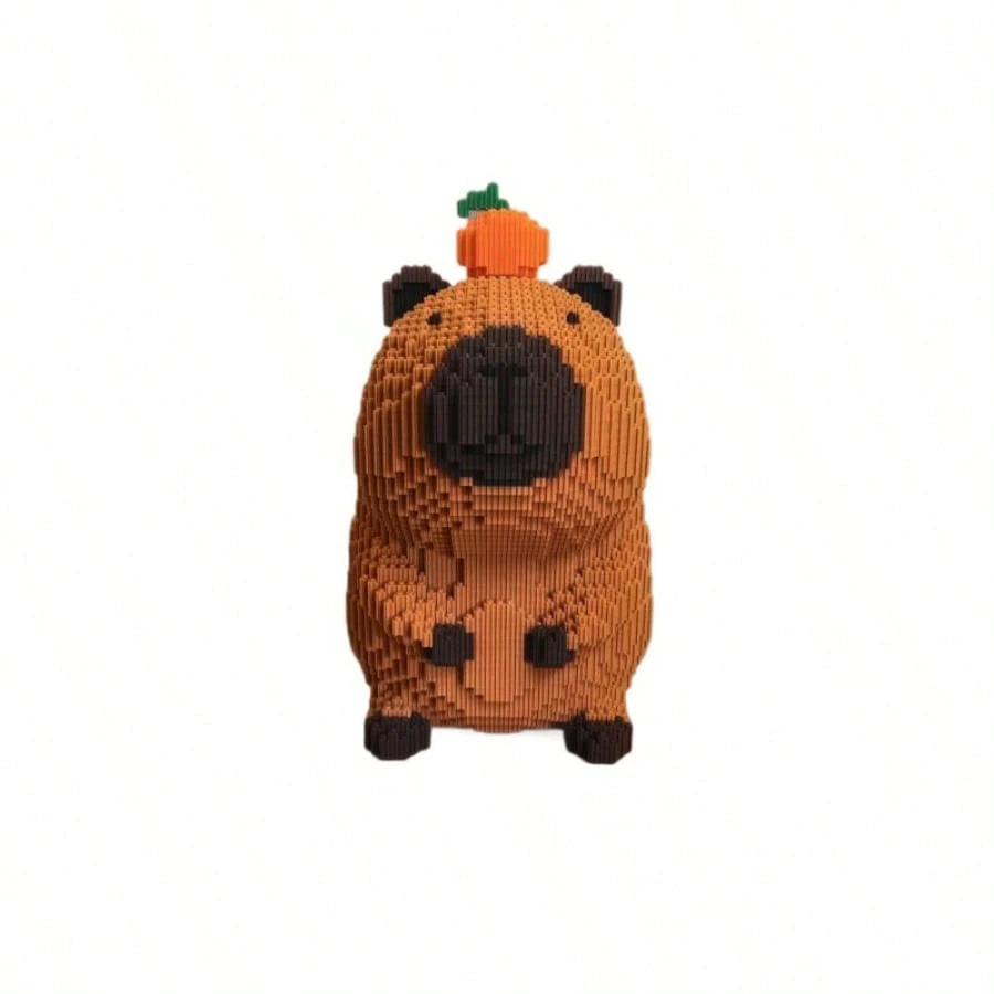 12153pcs Giant Capybara Building Blocks- Challenging Animal Series Construction Set, Creative Model Kit, ABS Puzzle Bricks Craft, Ideal For Halloween/Thanksgiving/Mother's Day/Christmas Gifts