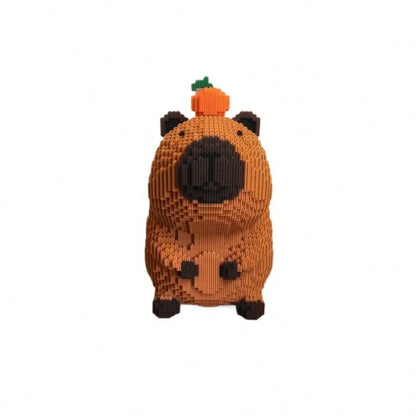 12153pcs Giant Capybara Building Blocks- Challenging Animal Series Construction Set, Creative Model Kit, ABS Puzzle Bricks Craft, Ideal For Halloween/Thanksgiving/Mother's Day/Christmas Gifts