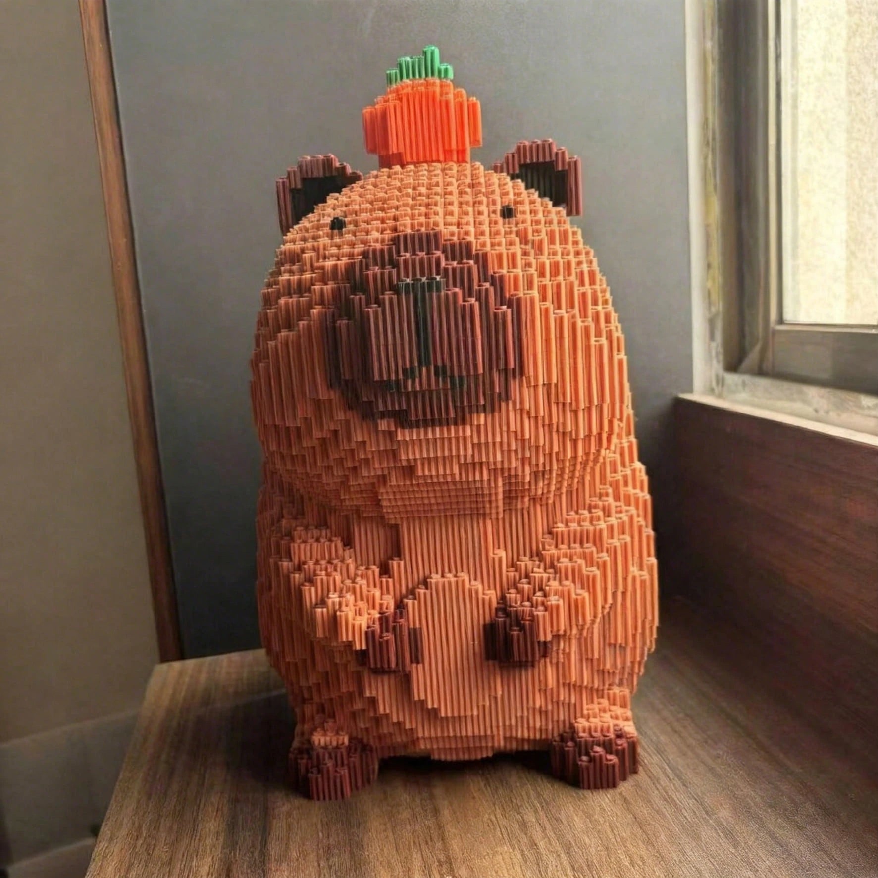 12153pcs Giant Capybara Building Blocks- Challenging Animal Series Construction Set, Creative Model Kit, ABS Puzzle Bricks Craft, Ideal For Halloween/Thanksgiving/Mother's Day/Christmas Gifts