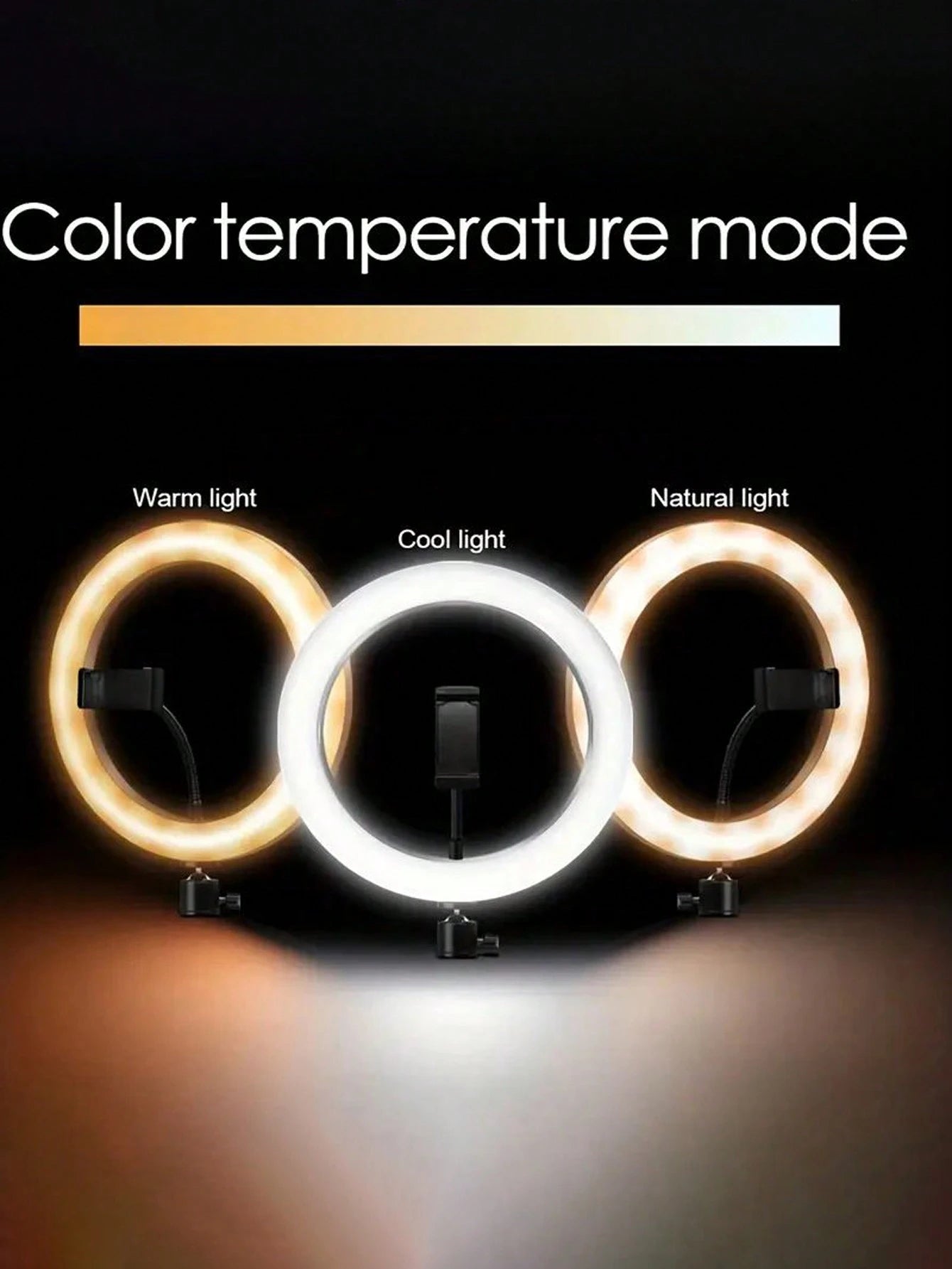 12inch Ring Light LED Selfie Photography Fill Lamp With 160cm Tripod & For Video Live Cosmetic Lamp