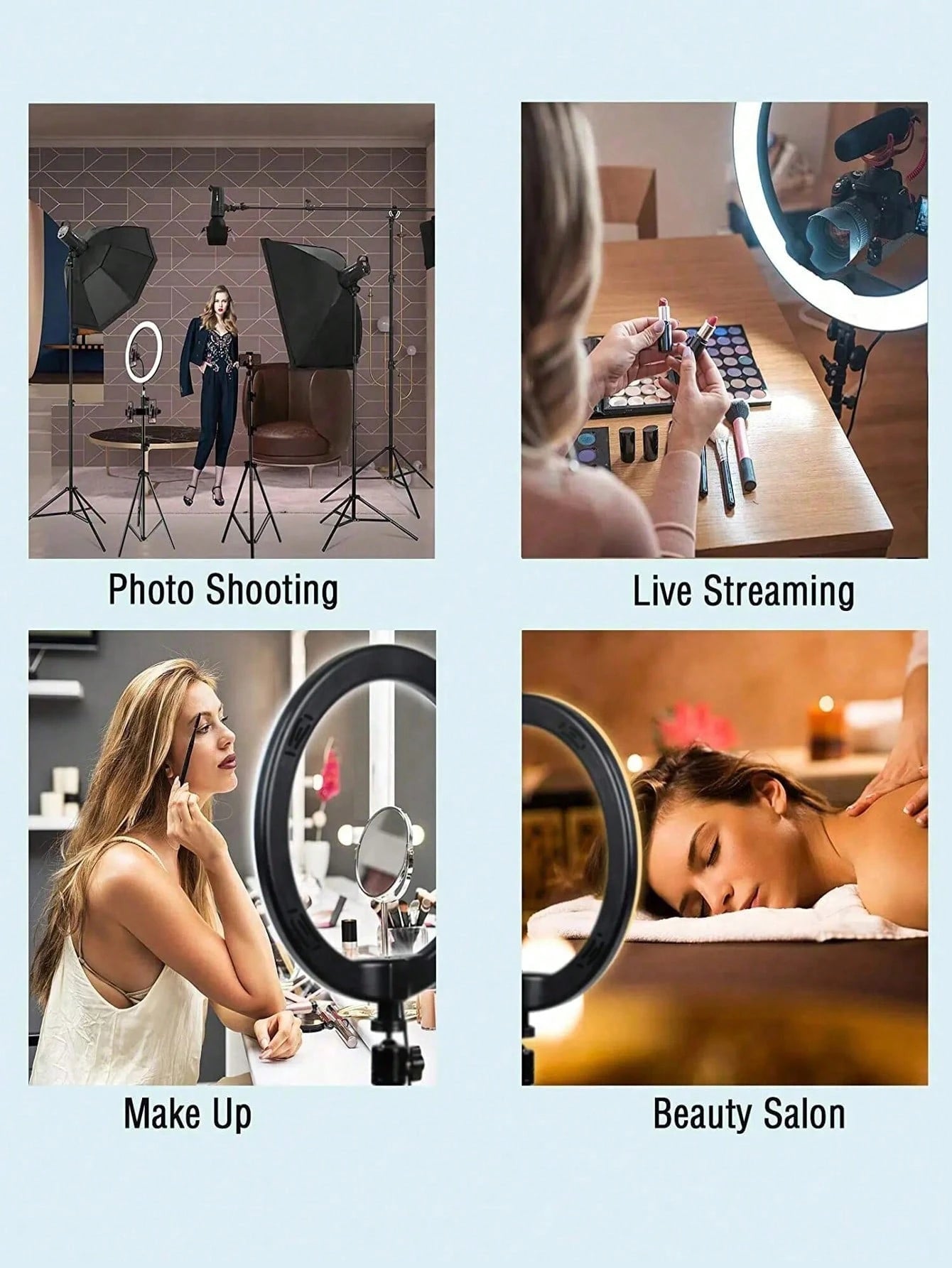 12inch Ring Light LED Selfie Photography Fill Lamp With 160cm Tripod & For Video Live Cosmetic Lamp