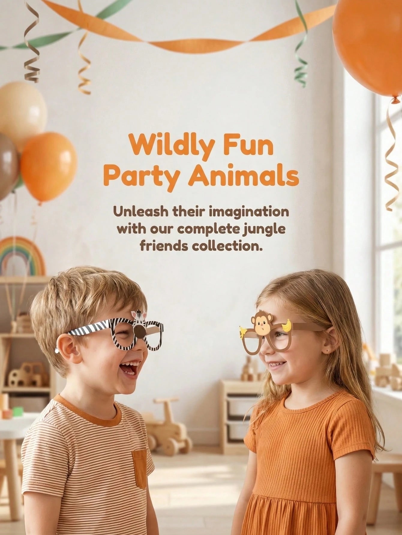 12pcs Jungle Animal Theme Paper Masks, Jungle Adventure Birthday Celebration, Cartoon Animal Theme Glasses, Suitable For Photo Taking At Events, Forest Theme Party Favor Glasses, Green Forest Wild Ani