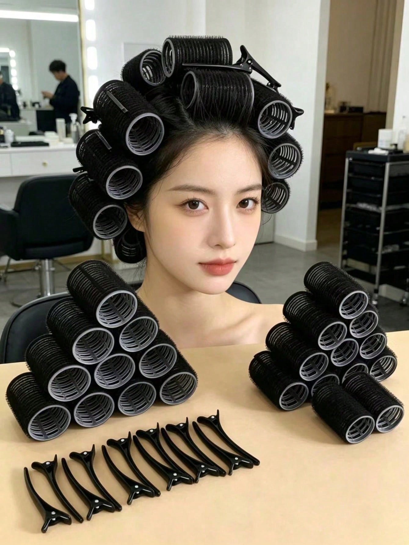 12pcsHair Curling Iron, Hair Ties, Curling Iron Hair Accessories For Women, Hair, Hair Ties Bathroom Essentials Hair Accessories Women's Hair Accessories, Hair Tools, Beauty Accessories, Curling Acces