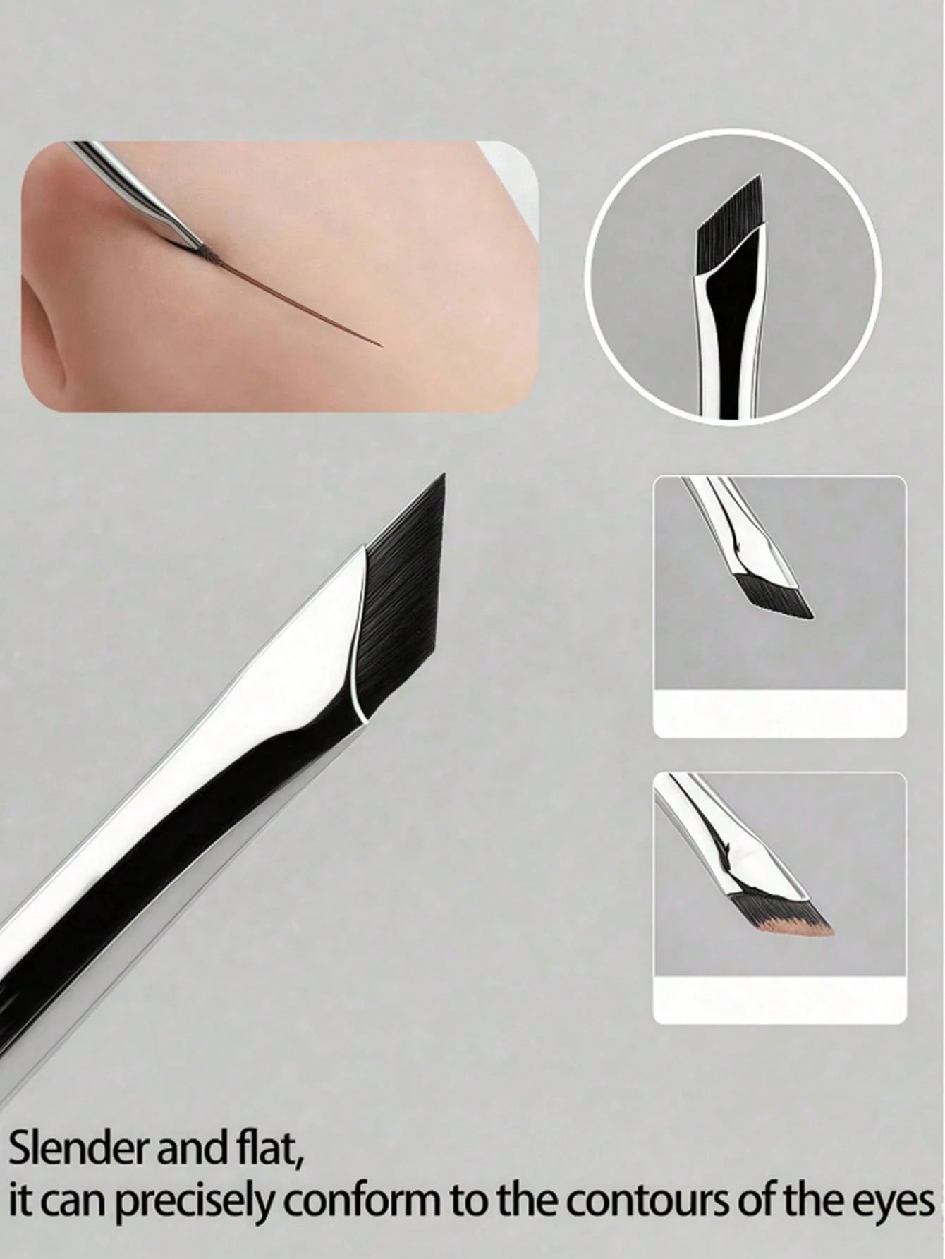 14pcs Precise Eye Makeup Brush Set, Including Angled Eyeliner Brush, Angled Eyeliner Brush, Ultra-Fine Eyeliner Brush And Eyebrow Brush. Suitable For Eyebrows, Eyeliner And Eyeshadow, Creating Charmin