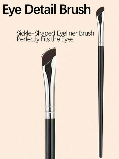 14pcs Precise Eye Makeup Brush Set, Including Angled Eyeliner Brush, Angled Eyeliner Brush, Ultra-Fine Eyeliner Brush And Eyebrow Brush. Suitable For Eyebrows, Eyeliner And Eyeshadow, Creating Charmin