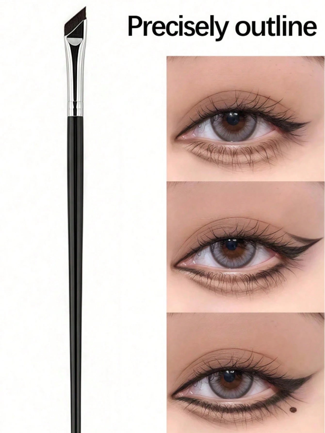 14pcs Precise Eye Makeup Brush Set, Including Angled Eyeliner Brush, Angled Eyeliner Brush, Ultra-Fine Eyeliner Brush And Eyebrow Brush. Suitable For Eyebrows, Eyeliner And Eyeshadow, Creating Charmin