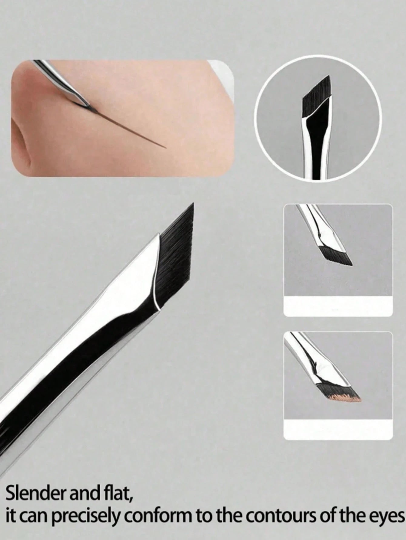 14pcs Precise Eye Makeup Brush Set, Including Angled Eyeliner Brush, Angled Eyeliner Brush, Ultra-Fine Eyeliner Brush And Eyebrow Brush. Suitable For Eyebrows, Eyeliner And Eyeshadow, Creating Charmin