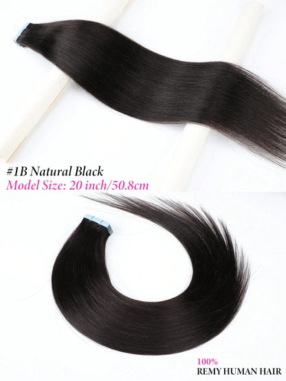 150grams Tape In Hair Extensions Human Hair,#60 Platinum Blonde 16-26inch,20Pcs/50Grams,100% Brazilian Remy Tape Ins Real Human Hair Extension,Christmas Birthday Gift For Women, Perfect For Daily Part