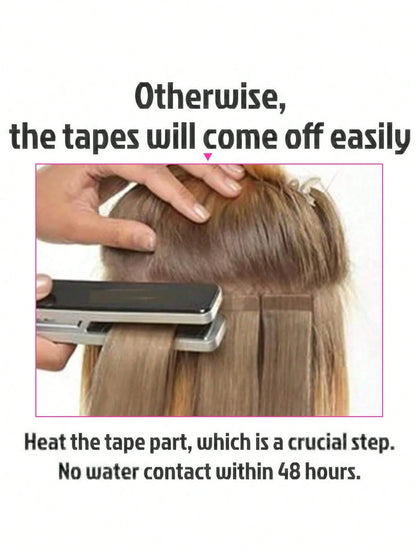 150grams Tape In Hair Extensions Human Hair,#60 Platinum Blonde 16-26inch,20Pcs/50Grams,100% Brazilian Remy Tape Ins Real Human Hair Extension,Christmas Birthday Gift For Women, Perfect For Daily Part