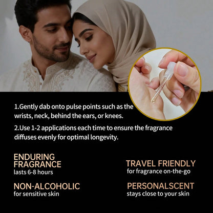 15ml/0.51fl.Oz. Women's Essential Oil, Vanilla-Rose-Saffron-Wood Fragrance, Arab Style Long Lasting Aroma, Dating, Increase Charming, Christmas Gift.