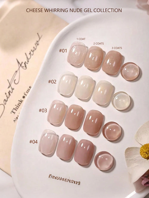 15ml Viral Same Style Fine Glitter Nude Nail Polish Gel 2026 New Cheese Swirl Versatile Popular Light Therapy Nail Gel