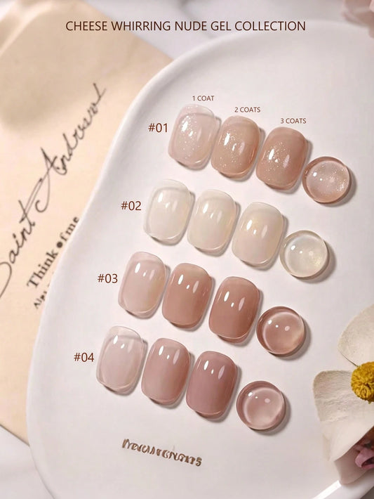 15ml Viral Same Style Fine Glitter Nude Nail Polish Gel 2026 New Cheese Swirl Versatile Popular Light Therapy Nail Gel