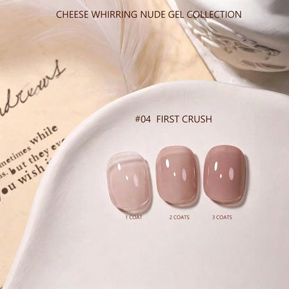 15ml Viral Same Style Fine Glitter Nude Nail Polish Gel 2026 New Cheese Swirl Versatile Popular Light Therapy Nail Gel