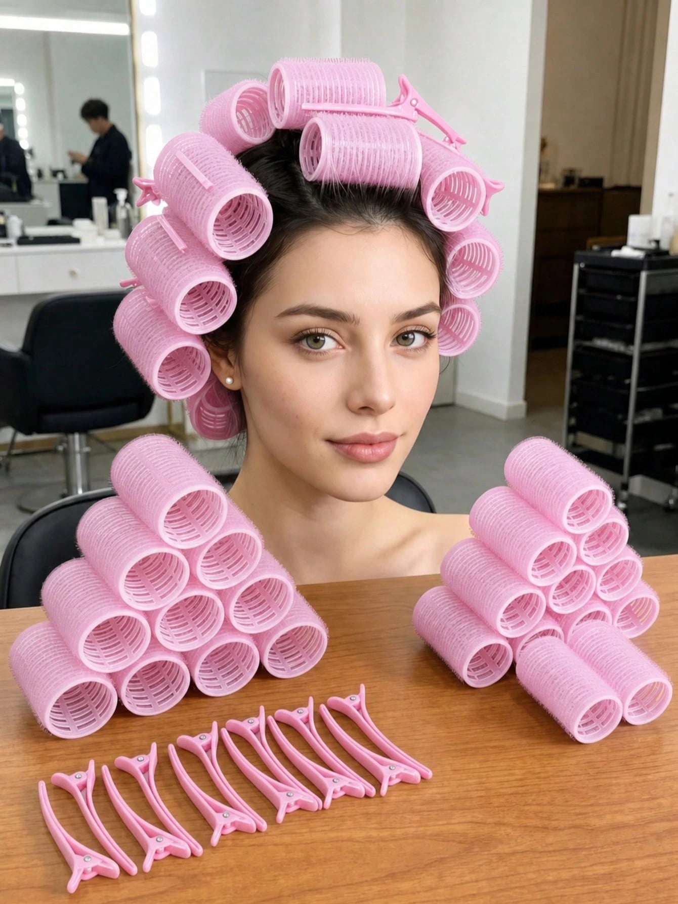 18/24/36pcs/Set Large Size Hair Curlers With Clips, Self-Grip Curling Rods Suitable For Long, Medium And Short Hair Bangs, DIY Hair Curler, Hair Rollers, Heatless Curls, Hair Curler, Hair Products An