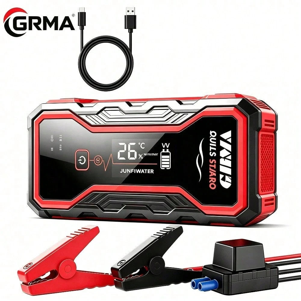 18000A Emergency Starting Power Supply, 12V Portable Car Emergency Starter, 200PSI Car Emergency Starting Power Supply With An Inflation Pump, Starting Power Supply Kit, Automotive Accessories Tools