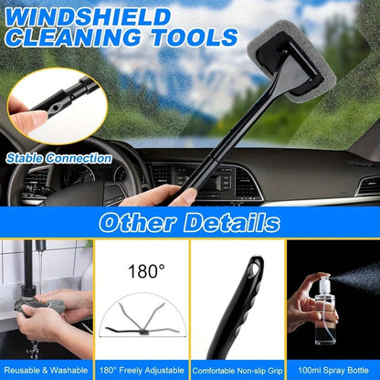 19-Piece Car Cleaning Set Including Interior Cleaning Tools, High-Power Handheld Vacuum, Brush Set, Windshield Tools, Duster, Towels, A Complete Car Care Kit