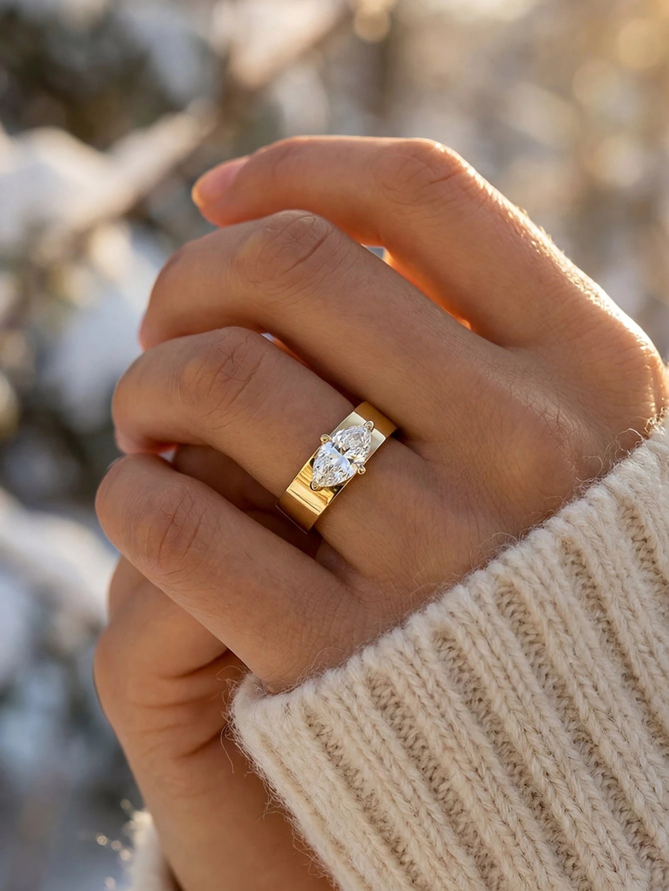 1pc 1 Carat 925 Sterling Silver Vintage 4-Prong Zirconia Stone Ring, Engagement/Holiday Gift For Women, S925 Sterling Silver Fine Jewelry