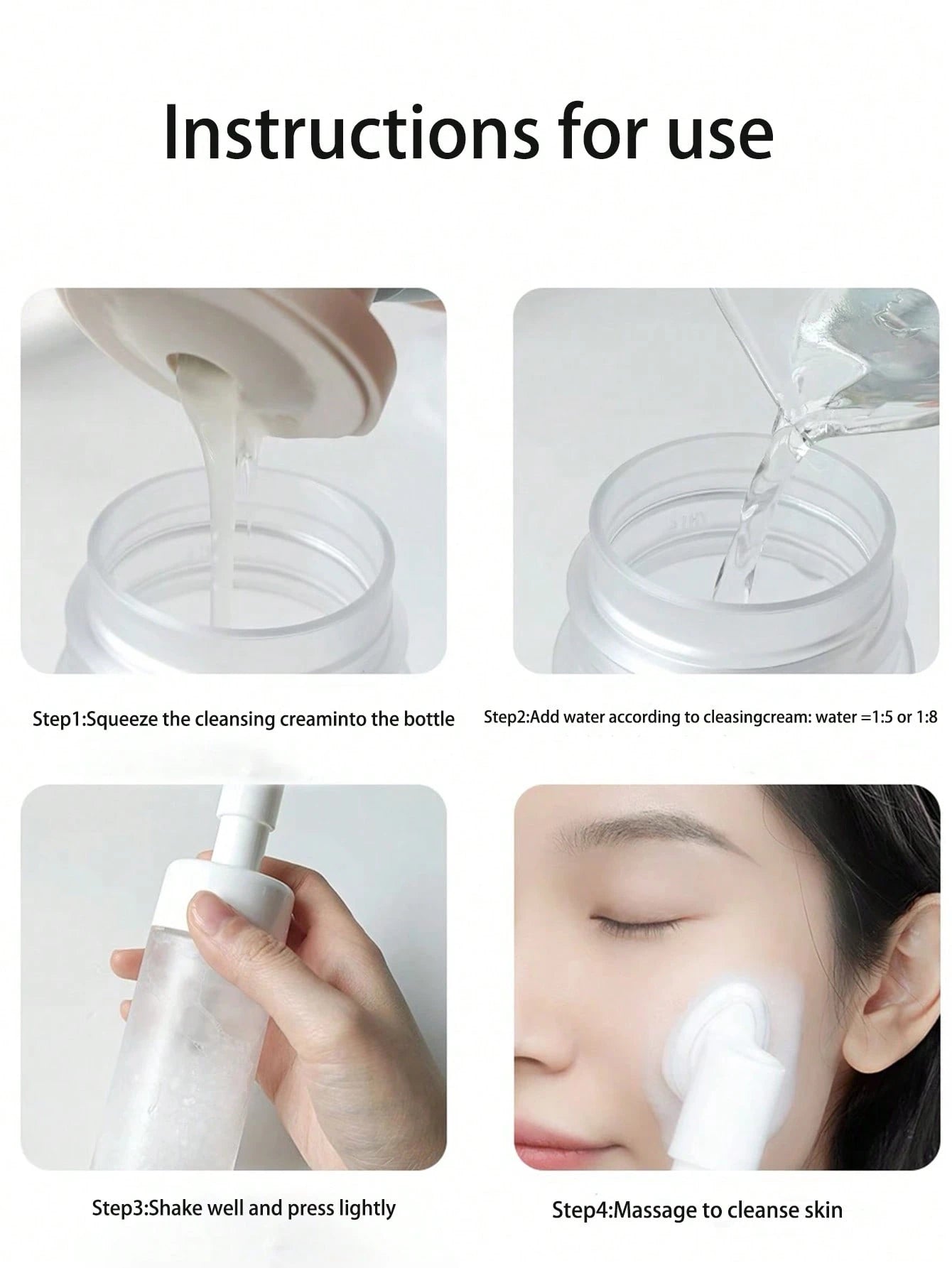 1pc 100ml Portable Silicone Brush Foam Bottle, For Diy Facial Cleanser, Shampoo Foaming Machine, Face Cleansing Brush