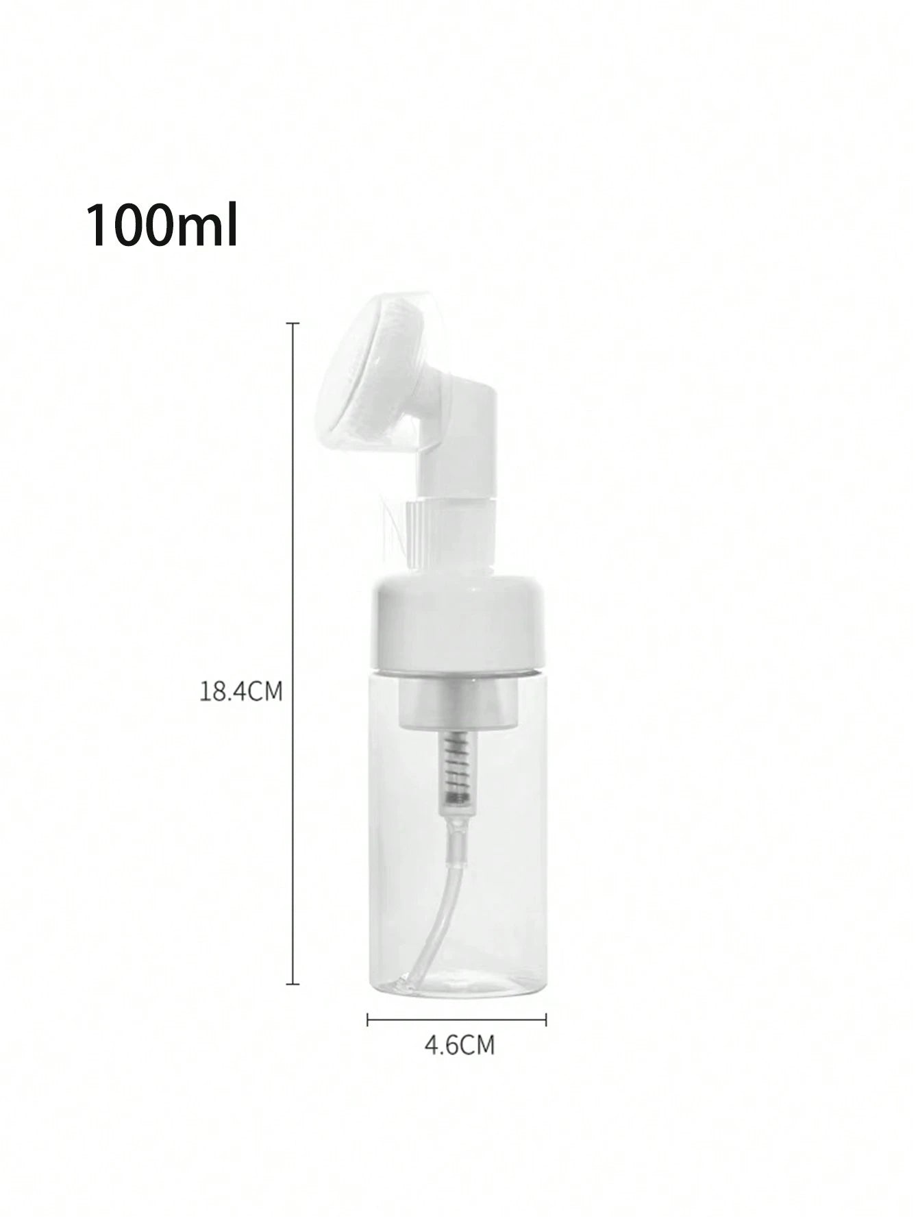 1pc 100ml Portable Silicone Brush Foam Bottle, For Diy Facial Cleanser, Shampoo Foaming Machine, Face Cleansing Brush