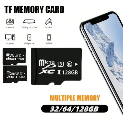 1PC 128GB TF Memory Card,256GB, 64GB, 32GB Mini SD Card,Suitable For Tablets, Cameras, Smartphones, Car Stereos, Gaming Consoles, And Audio Devices,Versatile Storage