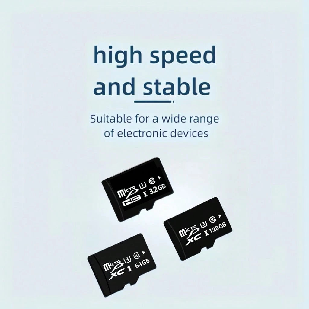 1PC 128GB TF Memory Card,256GB, 64GB, 32GB Mini SD Card,Suitable For Tablets, Cameras, Smartphones, Car Stereos, Gaming Consoles, And Audio Devices,Versatile Storage
