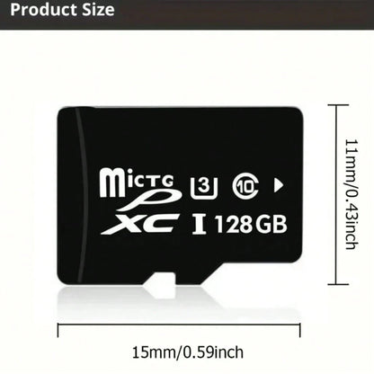 1PC 128GB TF Memory Card,256GB, 64GB, 32GB Mini SD Card,Suitable For Tablets, Cameras, Smartphones, Car Stereos, Gaming Consoles, And Audio Devices,Versatile Storage