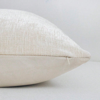 1pc 18x18 Inch Beige Sofa Pillow Cover, Soft Comfortable Textured Chenille Pillowcase, Suitable For Home Decor, Sofa, Living Room Cushion, Bedroom