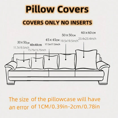 1pc 18x18 Inch Beige Sofa Pillow Cover, Soft Comfortable Textured Chenille Pillowcase, Suitable For Home Decor, Sofa, Living Room Cushion, Bedroom