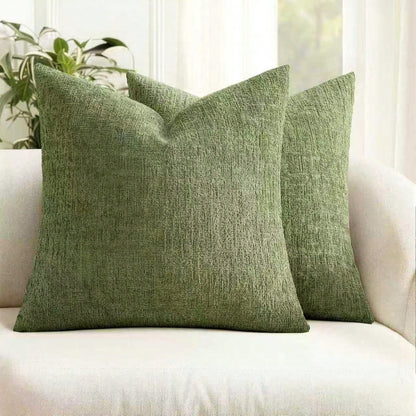 1pc 18x18 Inch Beige Sofa Pillow Cover, Soft Comfortable Textured Chenille Pillowcase, Suitable For Home Decor, Sofa, Living Room Cushion, Bedroom