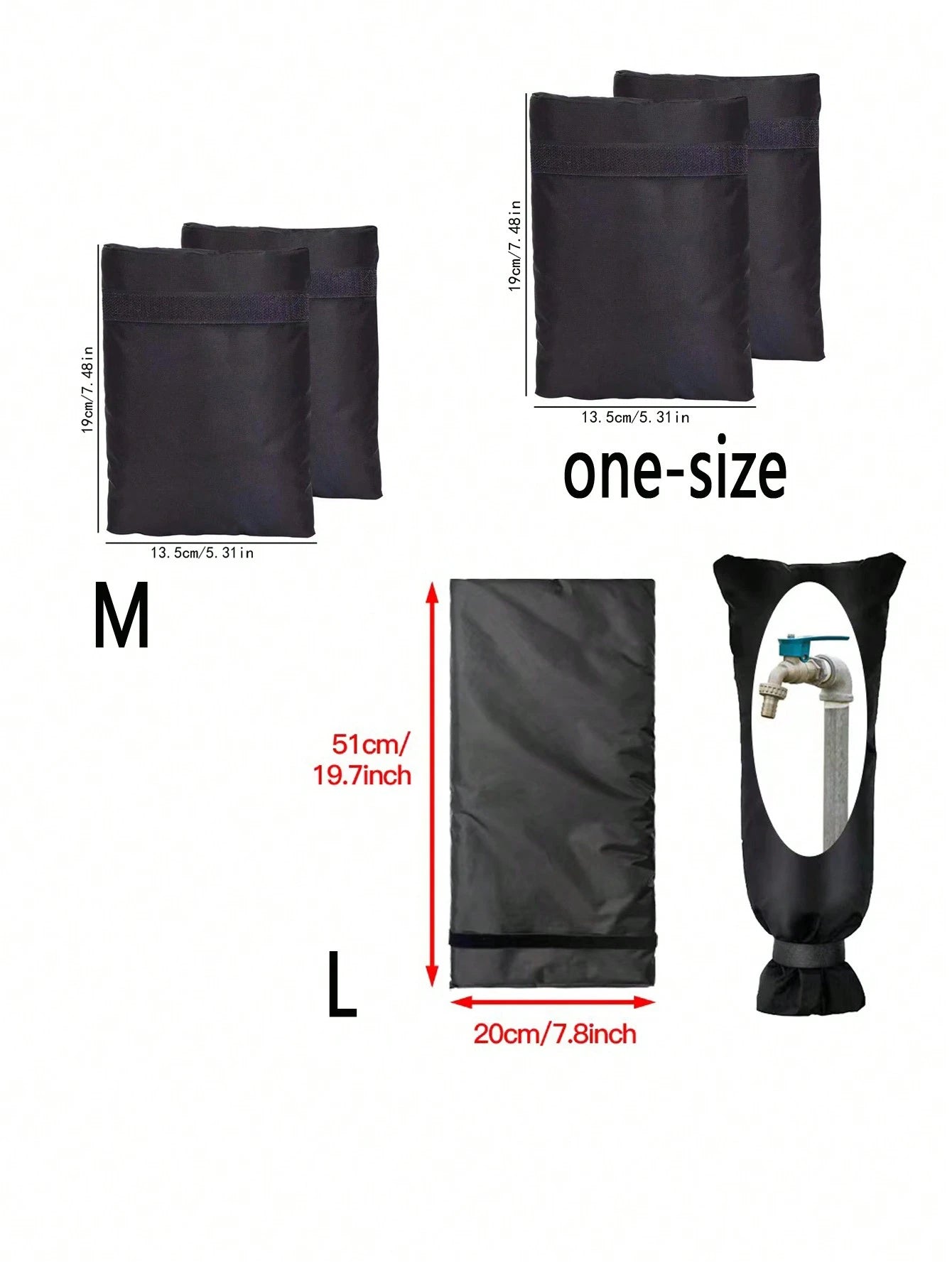 1pc/2pcs/3pcs/4pcs Durable Faucet Anti-Freezing Insulation Cover, Outdoor Anti-Icing & Dustproof Sleeve, Winter Anti-Freezing & Insulation Artifact