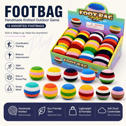 1pc 2pcs 3pcs 6pcs 12pcs Hand Knitting Crochet Hacky Sack Footbags
