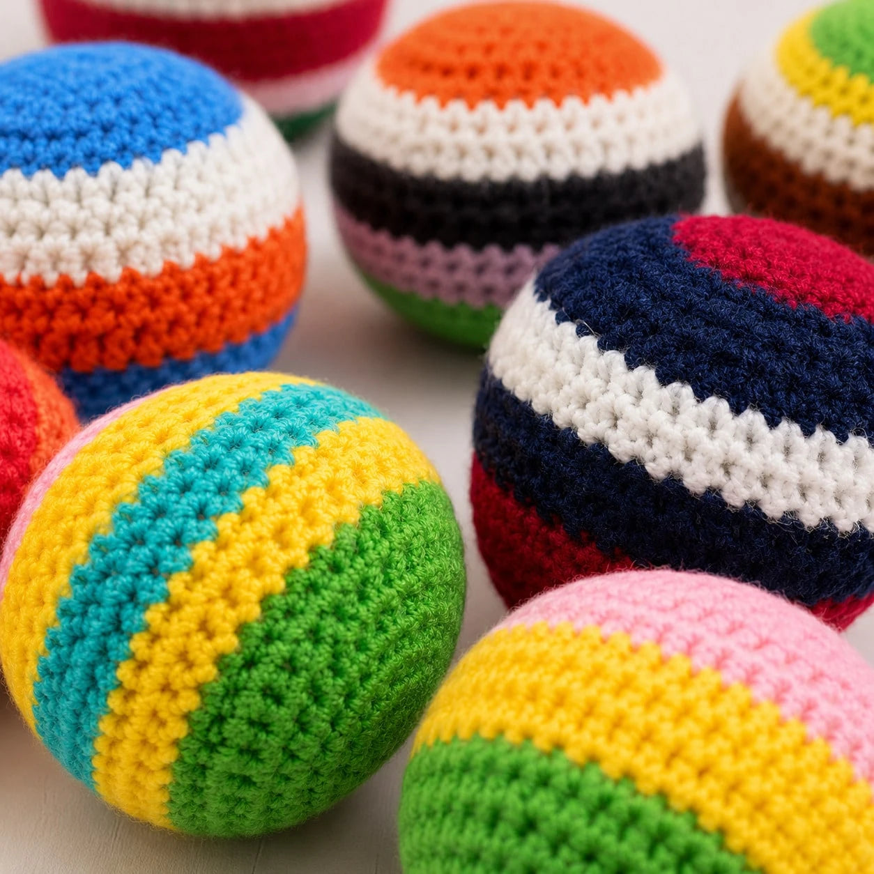 1pc 2pcs 3pcs 6pcs 12pcs Hand Knitting Crochet Hacky Sack Footbags
