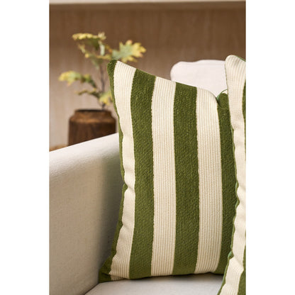 1pc/2pcs Beige-Chocolate Striped Chenille Decorative Throw Pillow Cover, Soft Modern Abstract Bohemian Style Home Decor Cushion For Sofa, Bedroom, Living Room, Suitable For All Seasons, Also Can Be Us