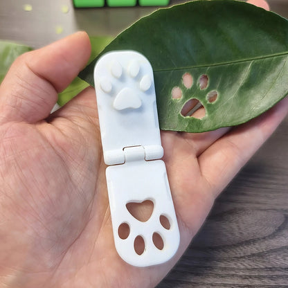 1PC/2PCS Creative Pet Paw Print Embossing Stamp| Unique Footprint Stamp Tool, Handmade Artwork, Suitable For Thin Paper And Leaves, Light Gray Plastic, Ideal Choice For Pet Memorial Gift Measurement