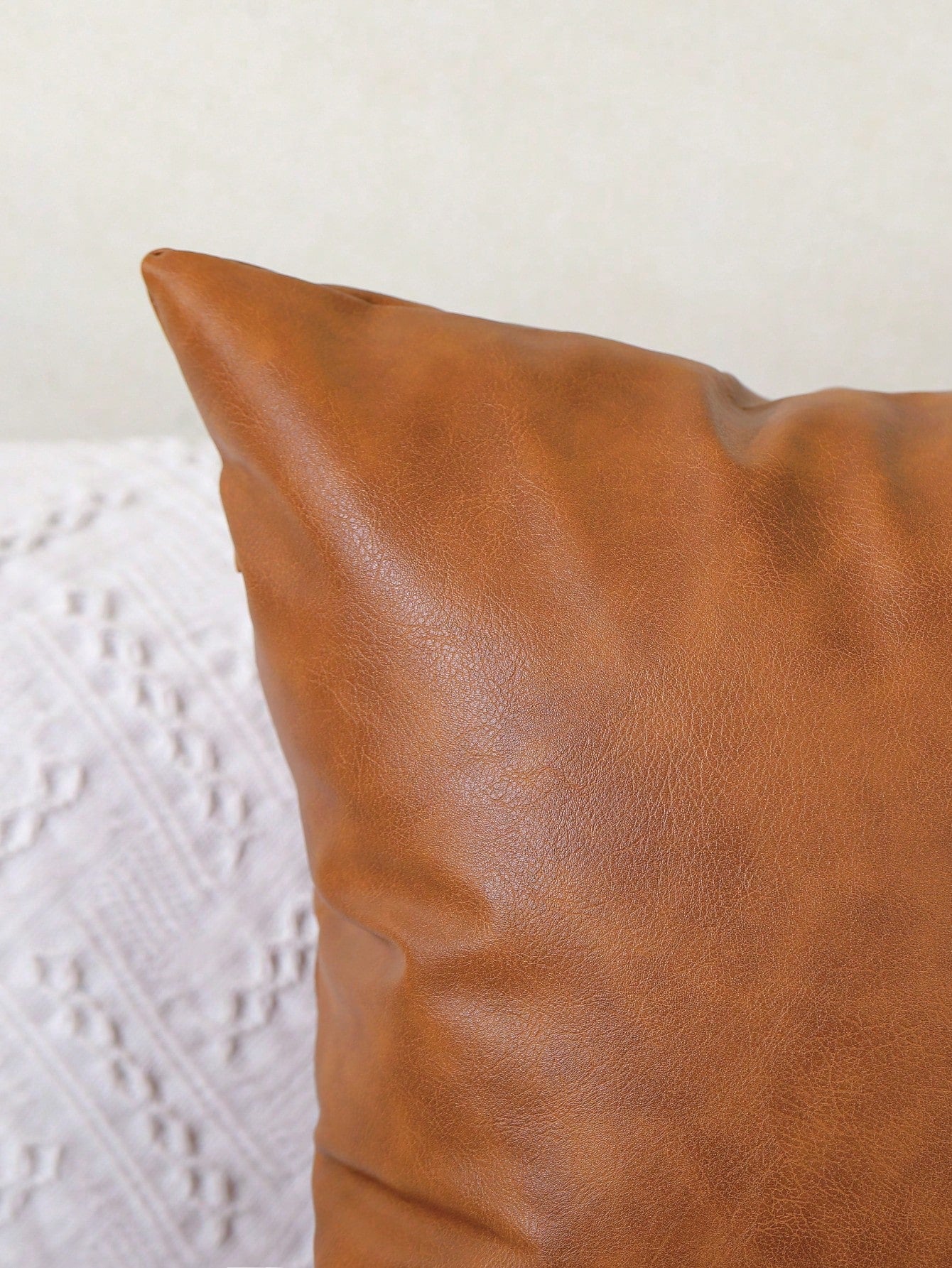 1pc/2pcs Cushion Cover Without Filler, Brown Throw Pillowcase For Sofa, Home Decor