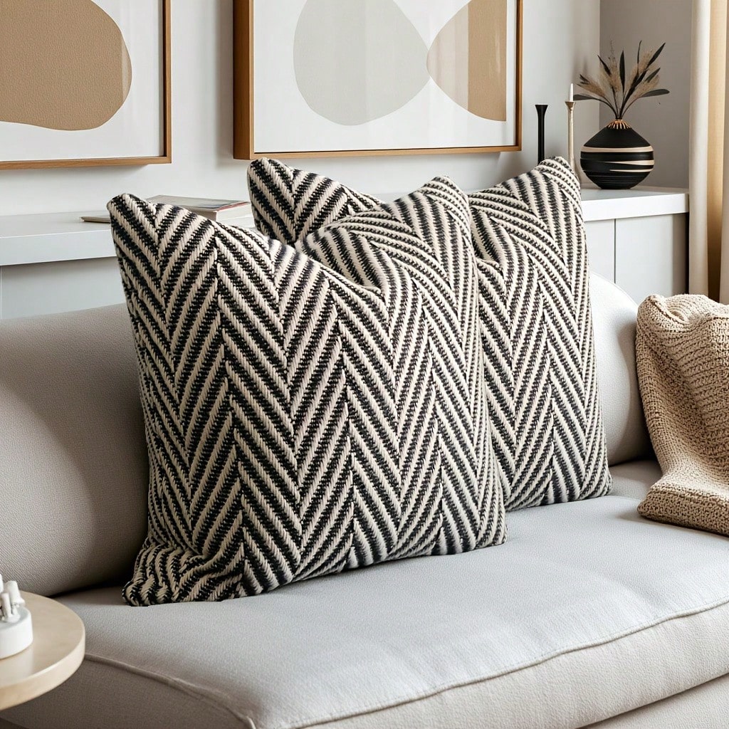 1pc/2pcs Herringbone Cushion Cover, Vintage Luxury Decorative Throw Pillow Case For Home, Living Room, Bedroom, Sofa, No Pillow Insert