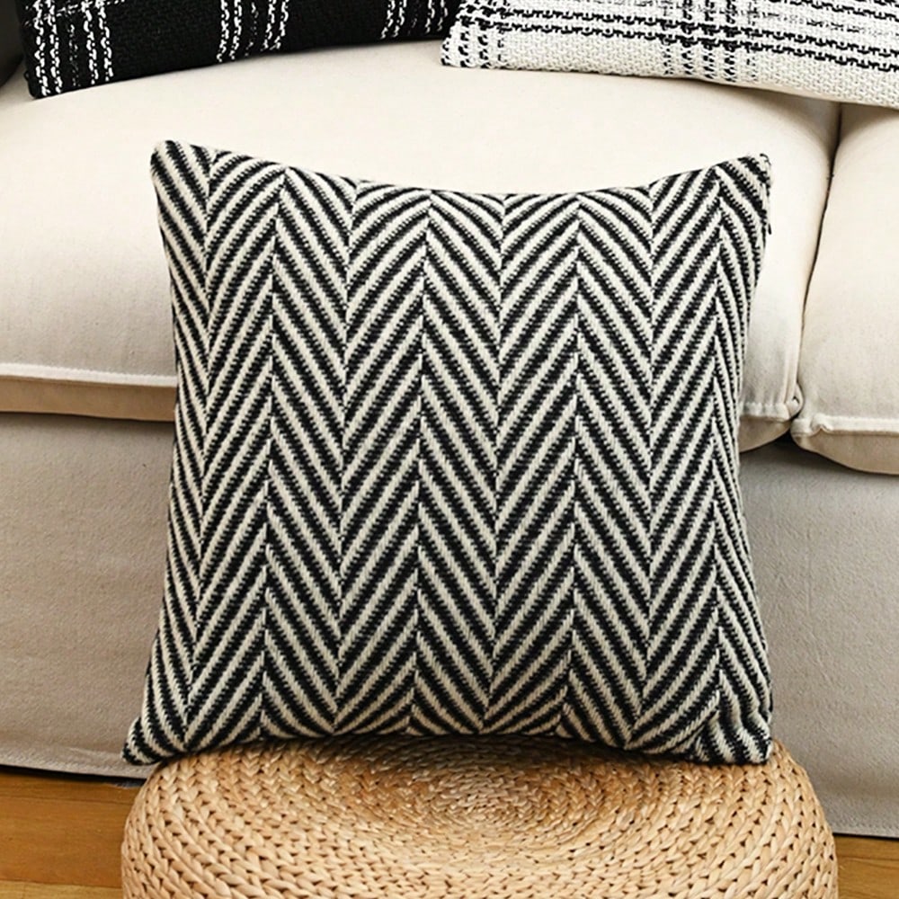 1pc/2pcs Herringbone Cushion Cover, Vintage Luxury Decorative Throw Pillow Case For Home, Living Room, Bedroom, Sofa, No Pillow Insert