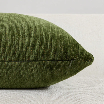 1pc/2pcs Olive Green (Pillow Insert Not Included) Multi-Color Textured Pillowcase, Modern Farmhouse Chenille 3D Textured Soft Breathable Cushion Cover, Suitable For Daily Bedroom, Dining Room, Bed, So