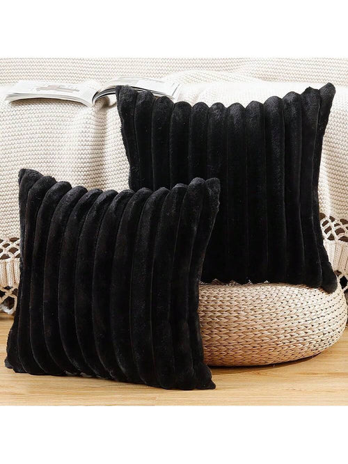 1pc/2pcs Solid Color Pillow Cover (Pillow Insert Not Included), Fabric Throw Pillow Case, Suitable For Living Room Sofa