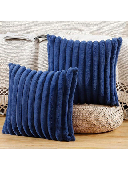 1pc/2pcs Solid Color Pillow Cover (Pillow Insert Not Included), Fabric Throw Pillow Case, Suitable For Living Room Sofa