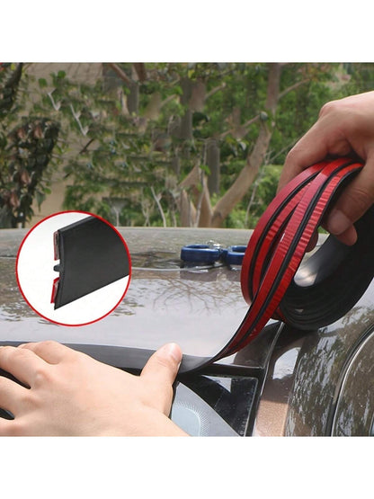 1pc/2pcs Universal Car Roof Seal Strip, Length 200cm/78.74 Inches, Suitable For Windshield, Rubber Material, Waterproof And Leak-Proof, T-Shaped Seal Strip, Applicable For Small Sunroof, Panoramic Sun