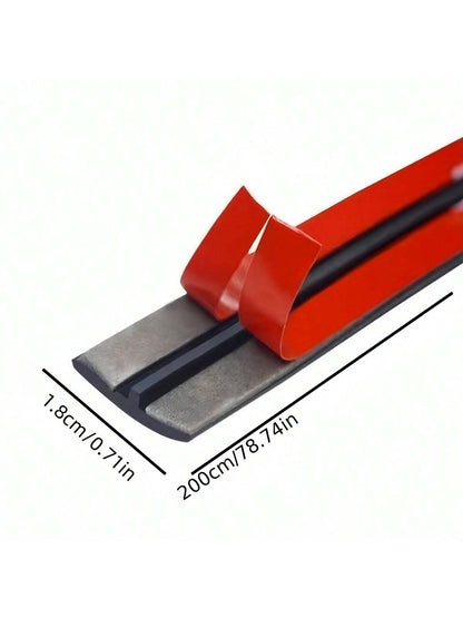 1pc/2pcs Universal Car Roof Seal Strip, Length 200cm/78.74 Inches, Suitable For Windshield, Rubber Material, Waterproof And Leak-Proof, T-Shaped Seal Strip, Applicable For Small Sunroof, Panoramic Sun