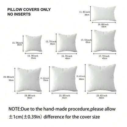 1pc/2pcs Velvet Solid Color Decorative Throw Pillow Cover (Pillow Insert Not Included), Square Cushion Cover, Holiday Home Decor Pillow, Soft & Comfortable Linen-Like Fabric, Modern Decor For Sofa, Be